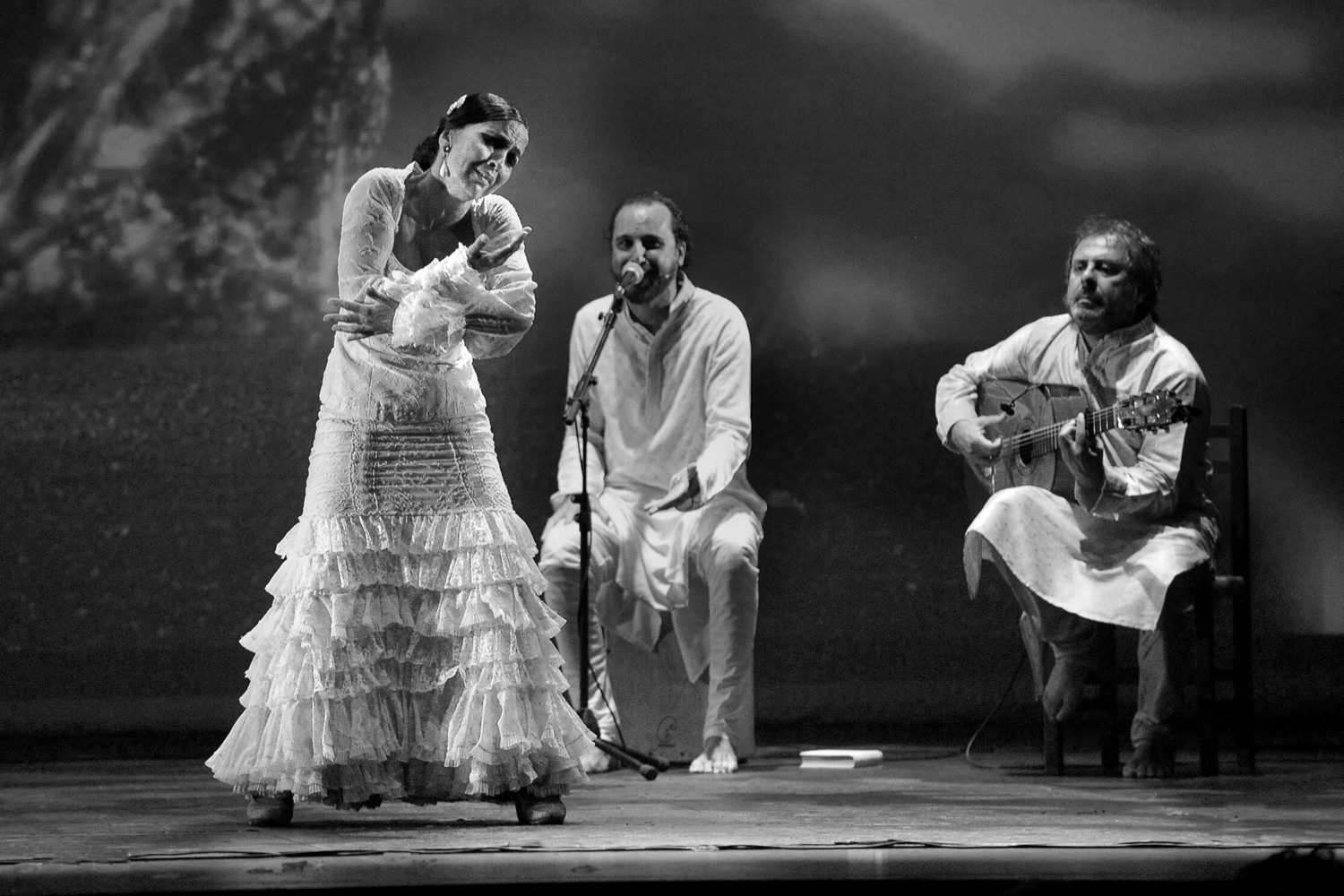 Espectáculo de flamenco Tagore con músicos y bailarina